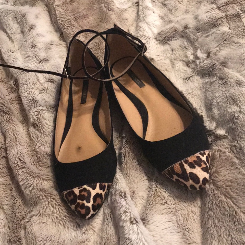 Forever 21 black/leopard flats